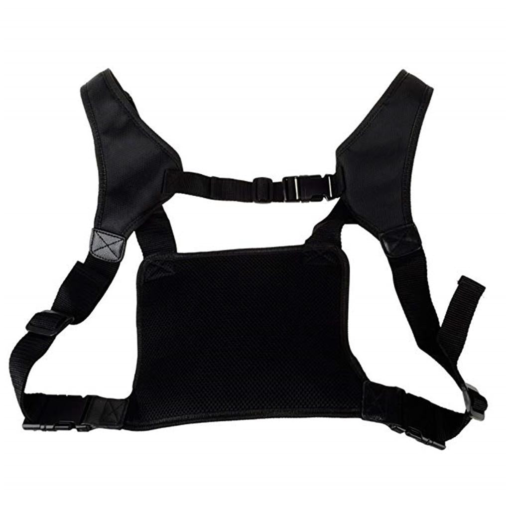 Radio Chest Harness Chest Front Pack Pouch Holster Vest Rig for 2 Way Radio