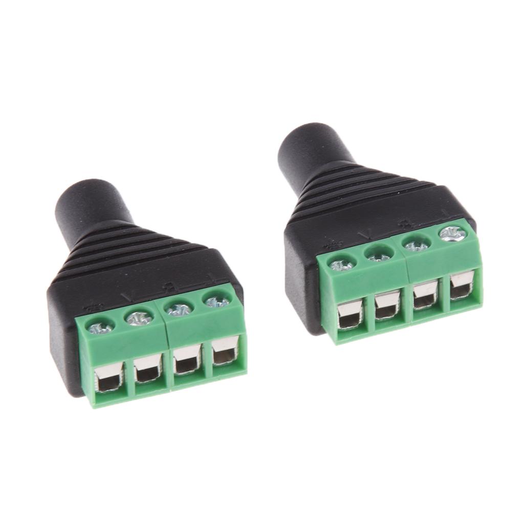 3.5mm Stereo Female Jack to AV Screw Video AV Balun Terminal Plug Adapter