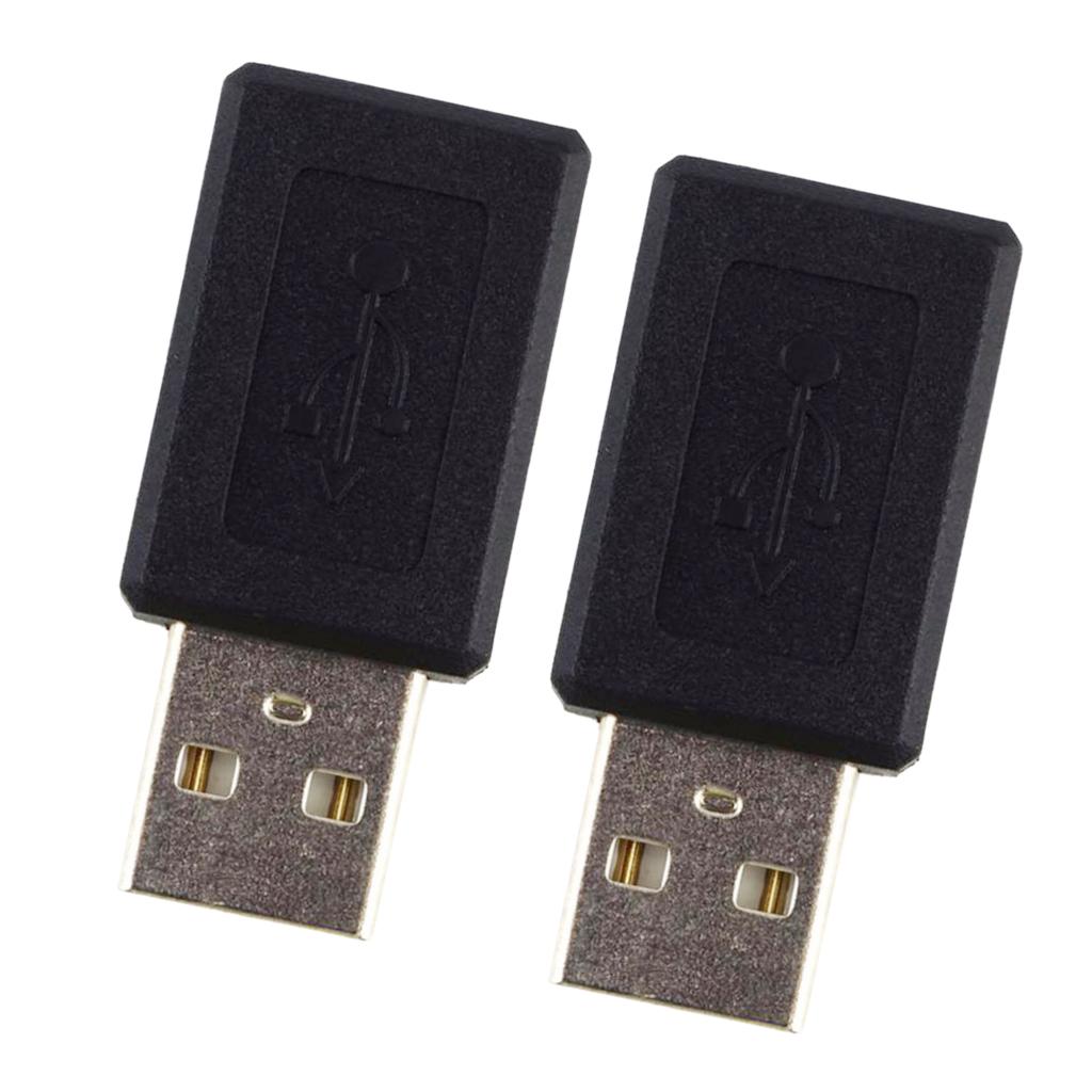 2x2Pcs USB2.0 Male to Micro USB Female Charging Adapter Data Converter Plug