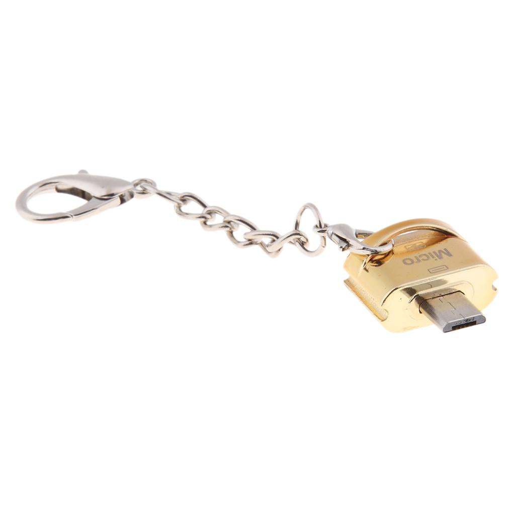 USB A Female to Micro USB Male OTG Adapter Connector for Phone Laptop Gold