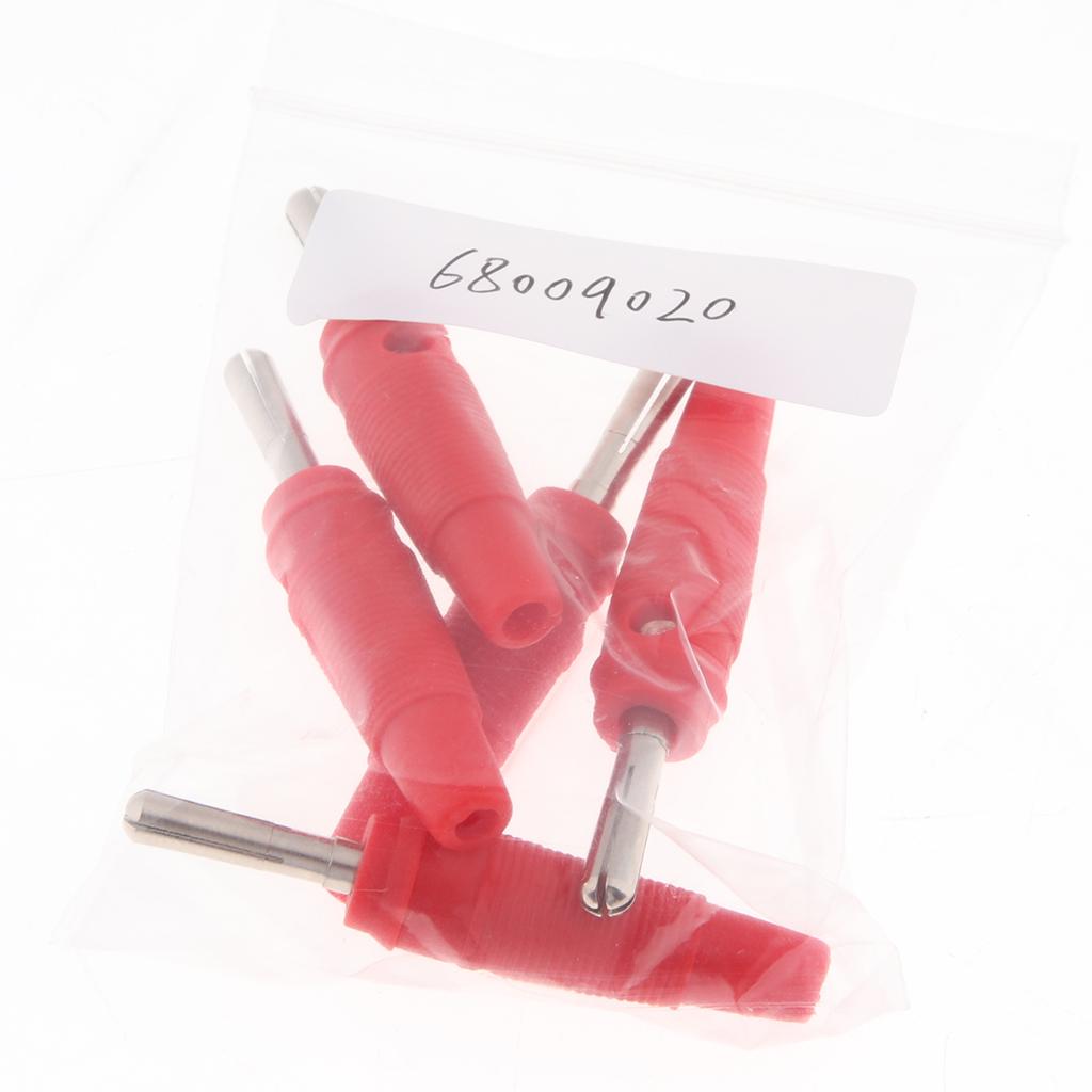 5Pieces 4mm Wire Audio Speaker Cable Banana Plug Connectors Adapter red