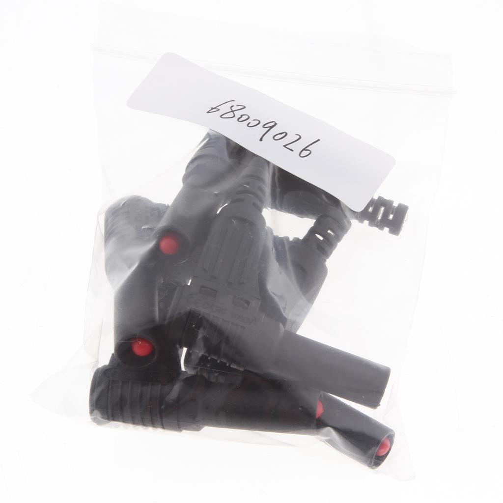 5Piece 4mm Right Angle Banana Male Plug for Multimeter Pen Line Black