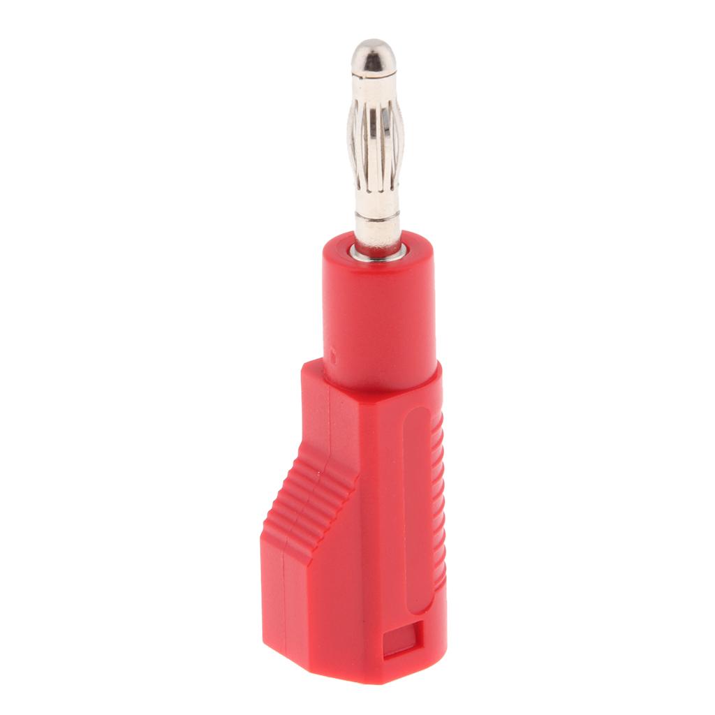 5Pcs Unshrouded Stackable 4mm Banana Plug Speaker Cable Connectors red