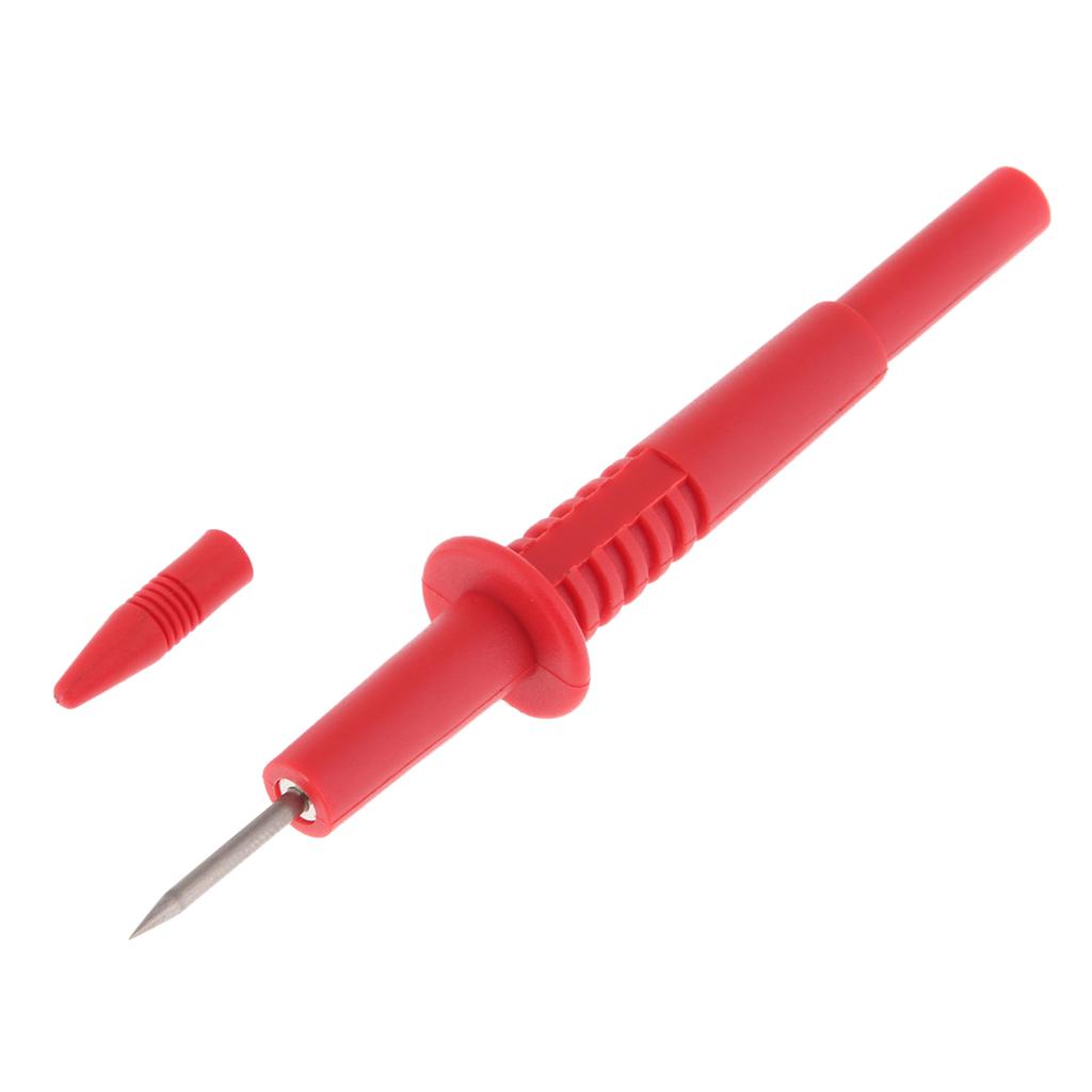 2mm Diameter Stainless Steel Banana Plug Test Probe Lead Pin Tip Pen red