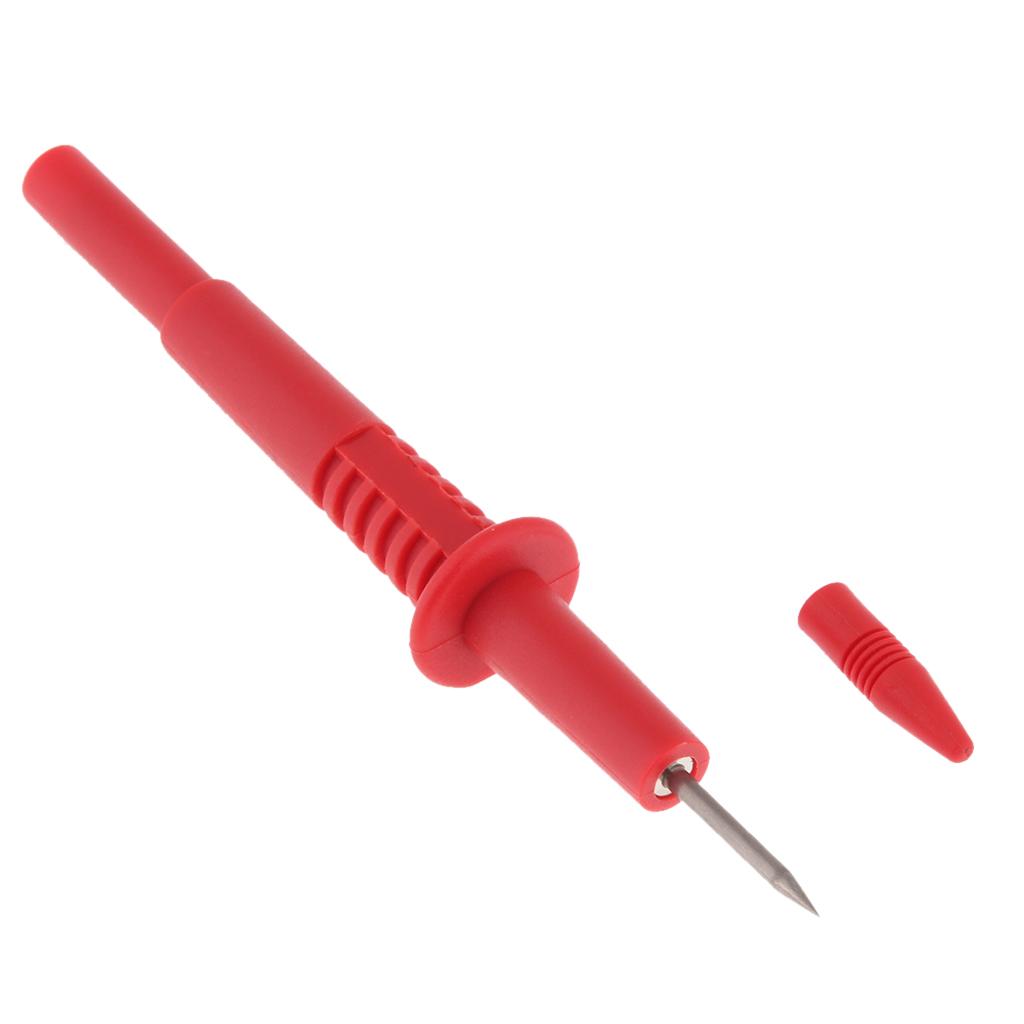 2mm Diameter Stainless Steel Banana Plug Test Probe Lead Pin Tip Pen red