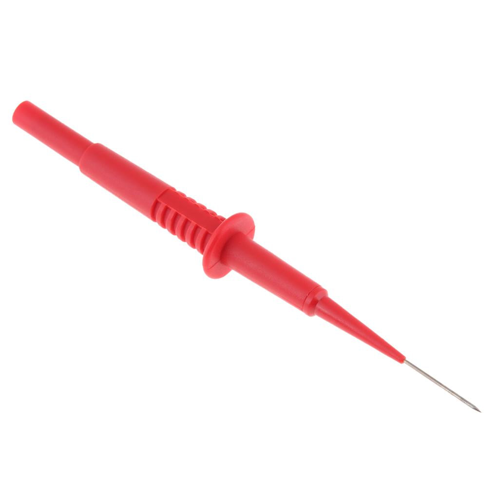 1mm 600V Insulation Piercing Needle Test Probes with 4mm Banana Socket Red
