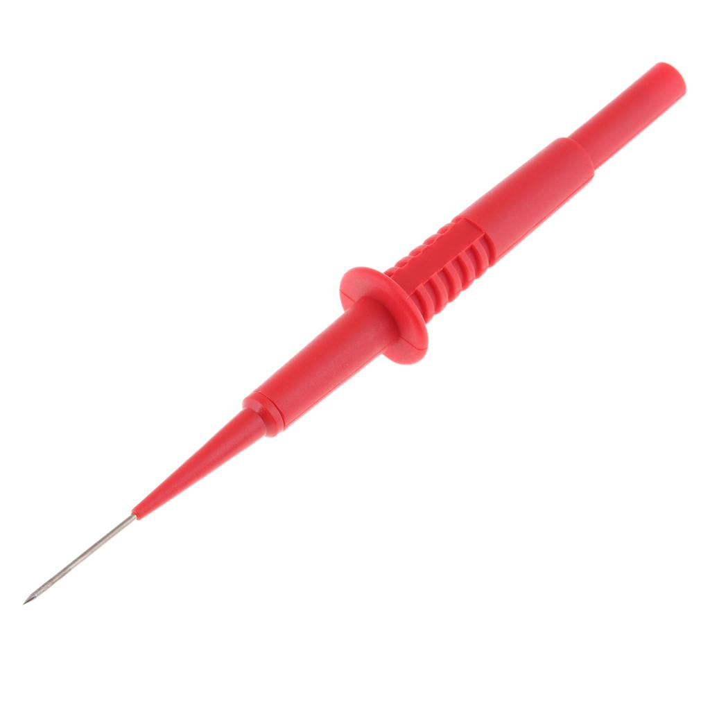 1mm 600V Insulation Piercing Needle Test Probes with 4mm Banana Socket Red