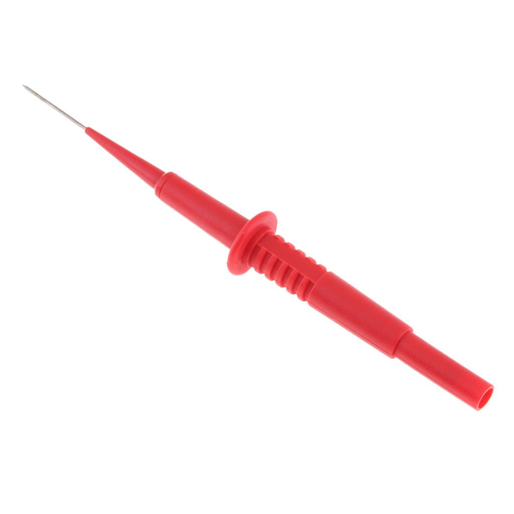 1mm 600V Insulation Piercing Needle Test Probes with 4mm Banana Socket Red