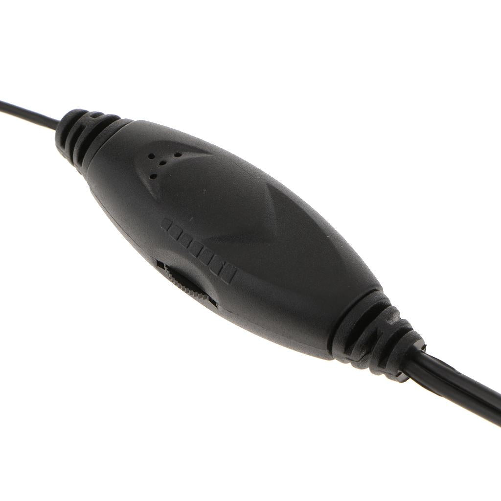 Dual 3.5mm Earhook Monaural Headset, Hands-Free Call Center Headphone for PC