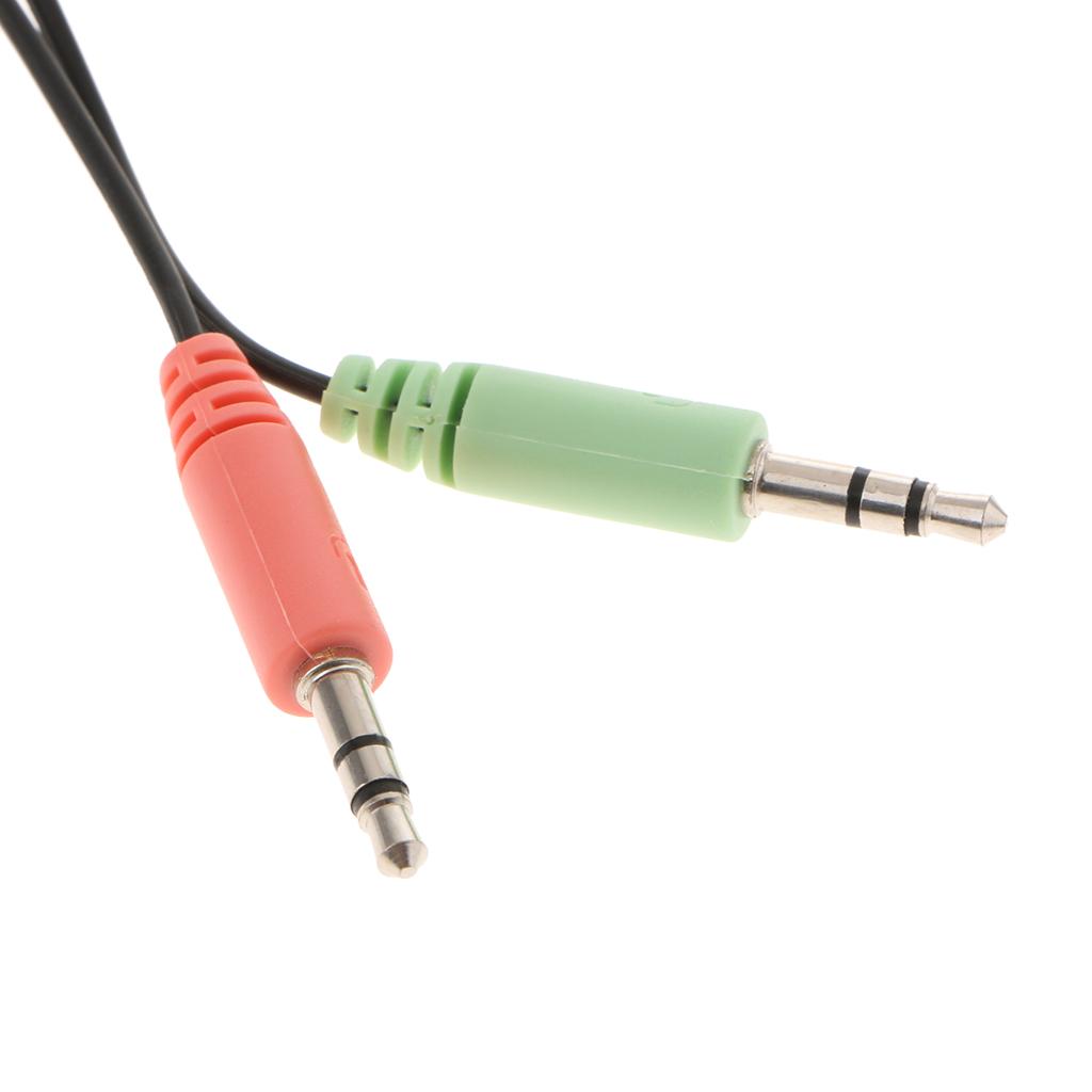 Dual 3.5mm Earhook Monaural Headset, Hands-Free Call Center Headphone for PC
