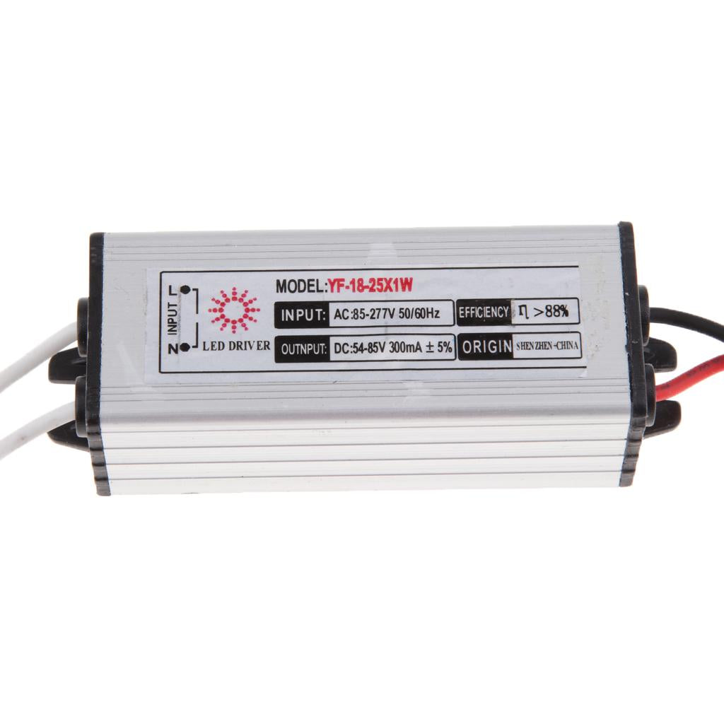 Waterproof LED Driver RGB Power Supply Transformer 18-25×1W DC54-85V 300MA