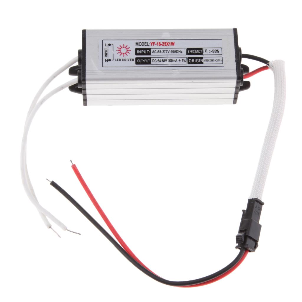 Waterproof LED Driver RGB Power Supply Transformer 18-25×1W DC54-85V 300MA