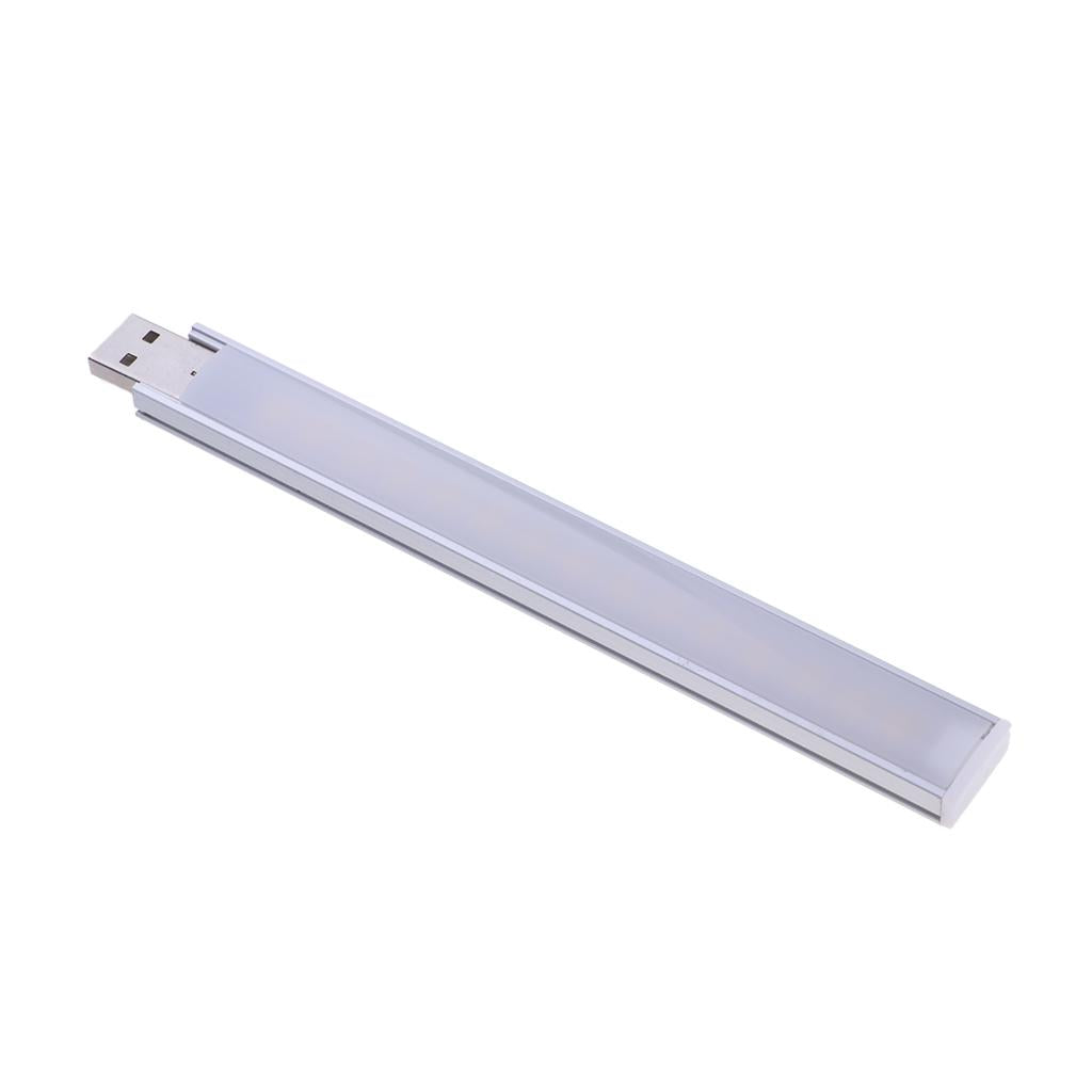 USB Powered LED Light Bar 15 LEDs Night Light Strip Alloy (Warm Light)