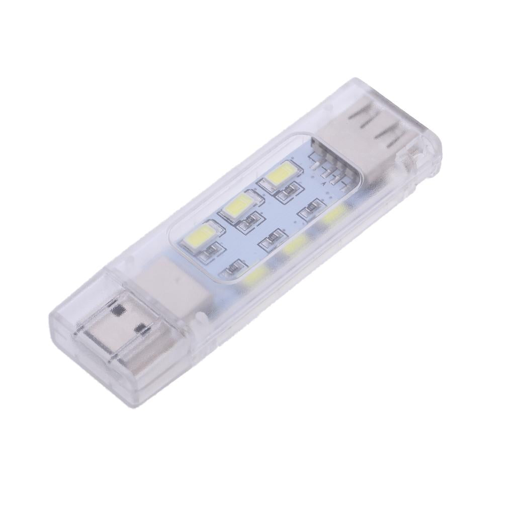 3xPortable Mini USB Powered LED Light Bar 12 LEDs Night Lamp Support Data Sync