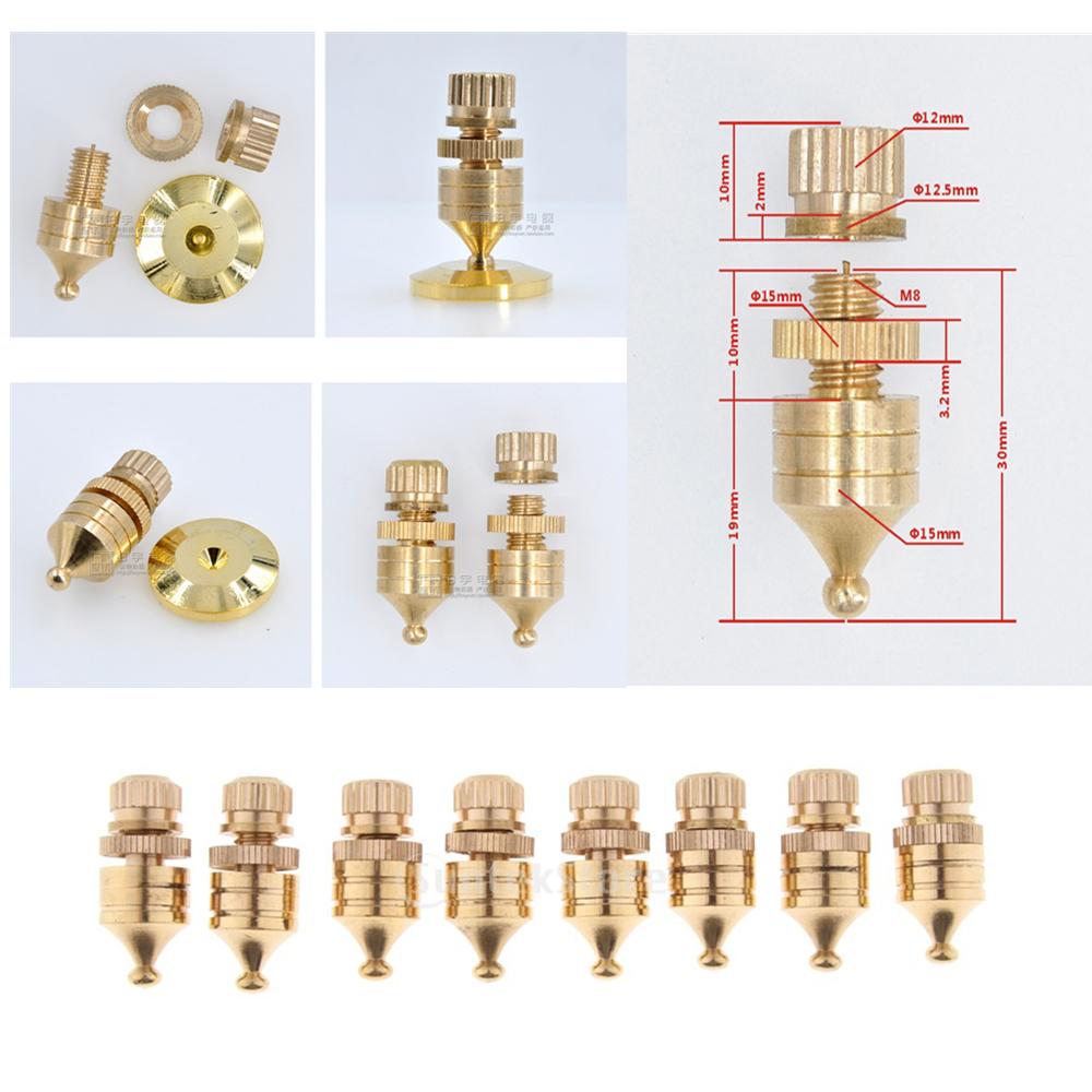 8 Pack Pure Copper Speaker Shock Absorbing Spikes Feet Base Cones Protectors