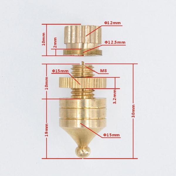 8 Pack Pure Copper Speaker Shock Absorbing Spikes Feet Base Cones Protectors