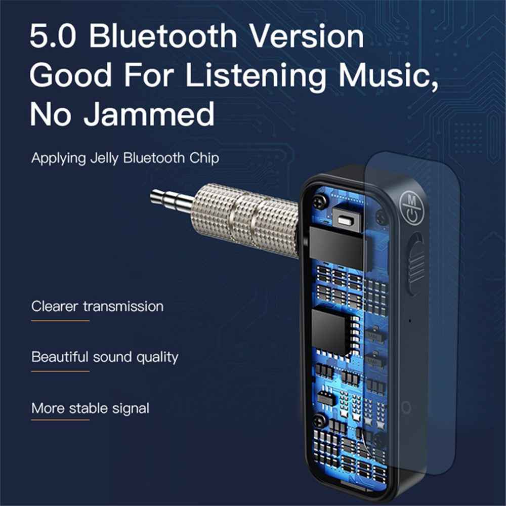 YESIDO YAU25 2-in-1 Bluetooth-compatible 5.0 Transmitter Receiver Aux Adapter for Car Home Stereo System