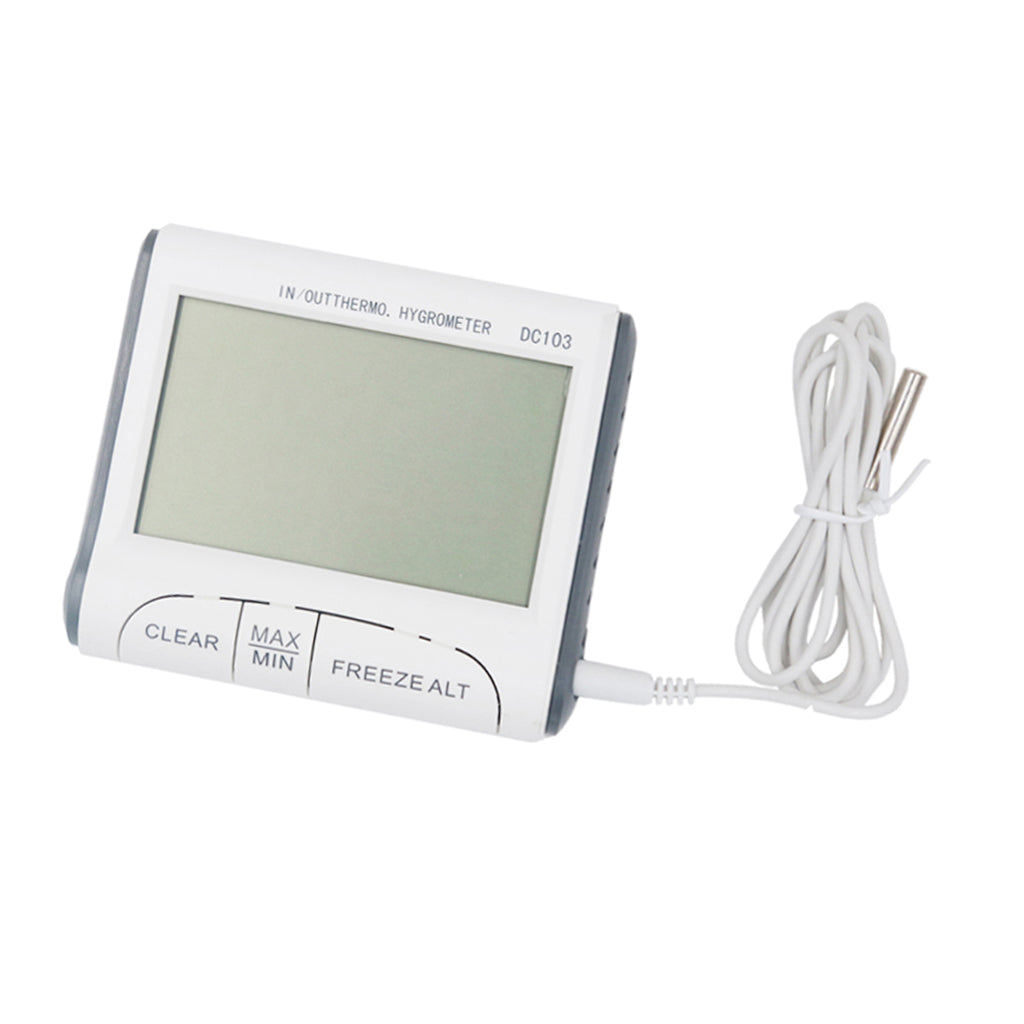 DC103 Digital LCD Indoor Outdoor Weather Thermometer Hygrometer Hygrometer