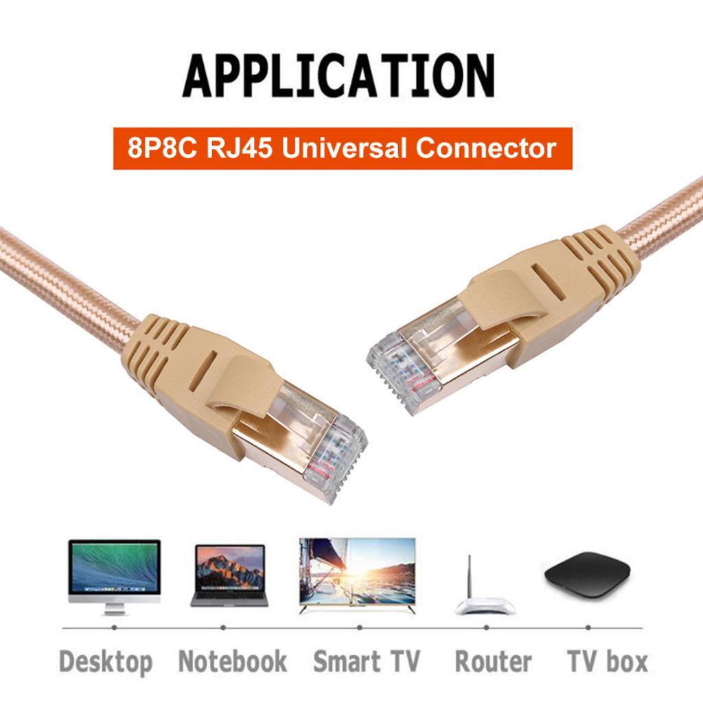 Cat7 Ethernet Cable Lan Network Patch Cable For PC Laptop 10Gbps 1Meter