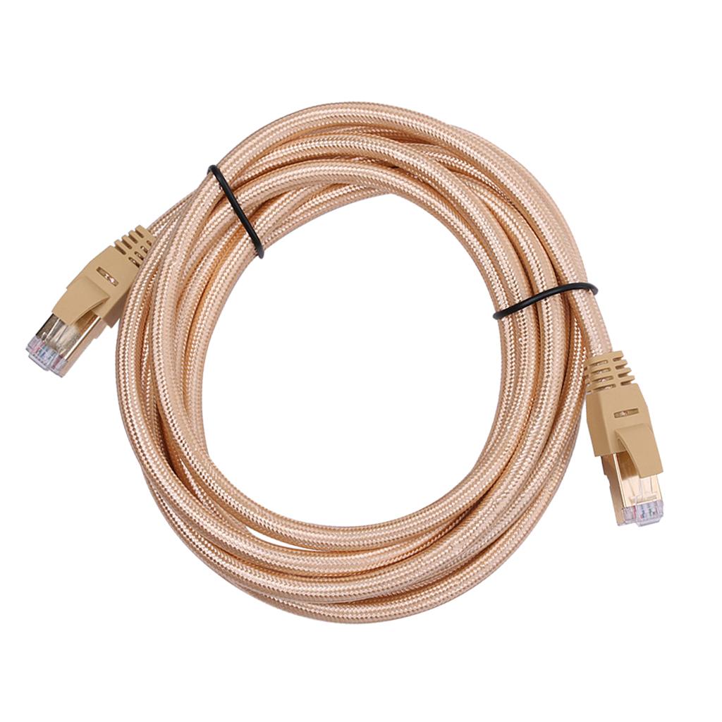 Cat7 Ethernet Cable Lan Network Patch Cable For PC Laptop 10Gbps 1Meter