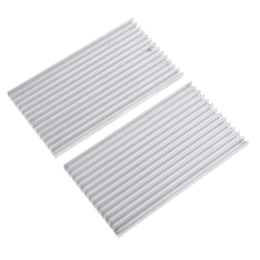 2Pcs Aluminum Heat Sink 100*55*6MM Cooling Heatsink for Transistor LED Light