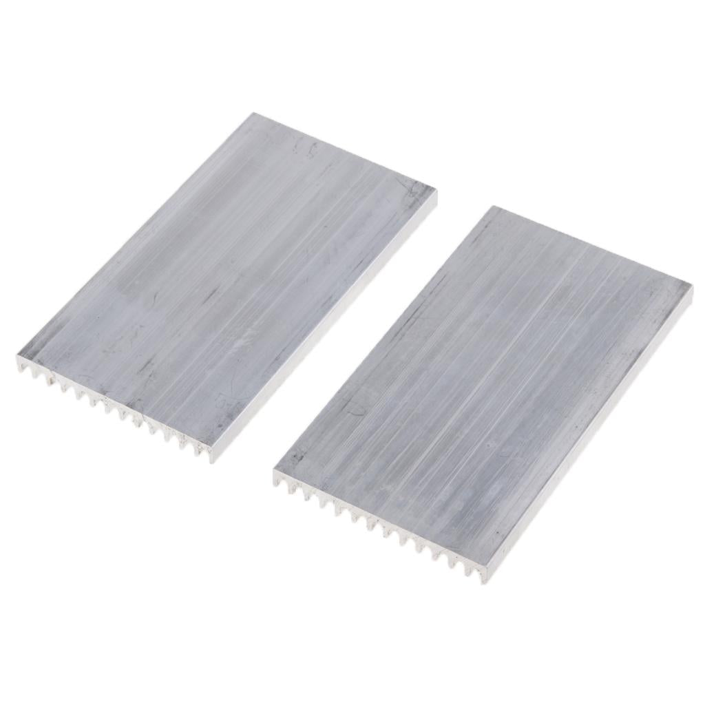 2Pcs Aluminum Heat Sink 100*55*6MM Cooling Heatsink for Transistor LED Light