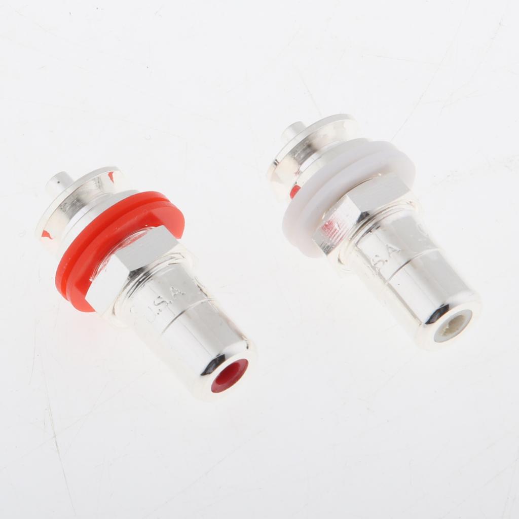 2Piece Audio Terminal Jack Panel Mount RCA Female Socket Connector