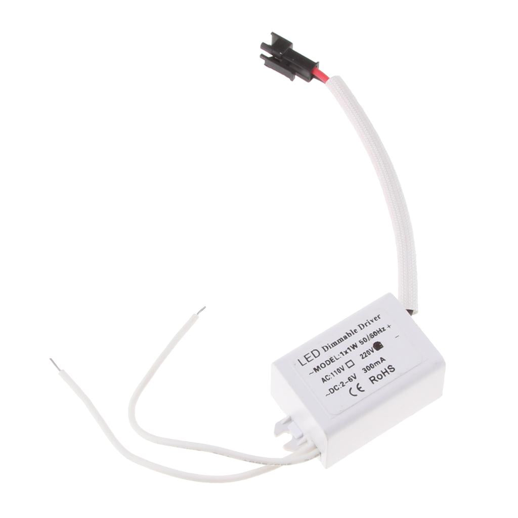 3xDimmable LED Power Supply DC 2-6V 300mA 1x1W for LED Downlights