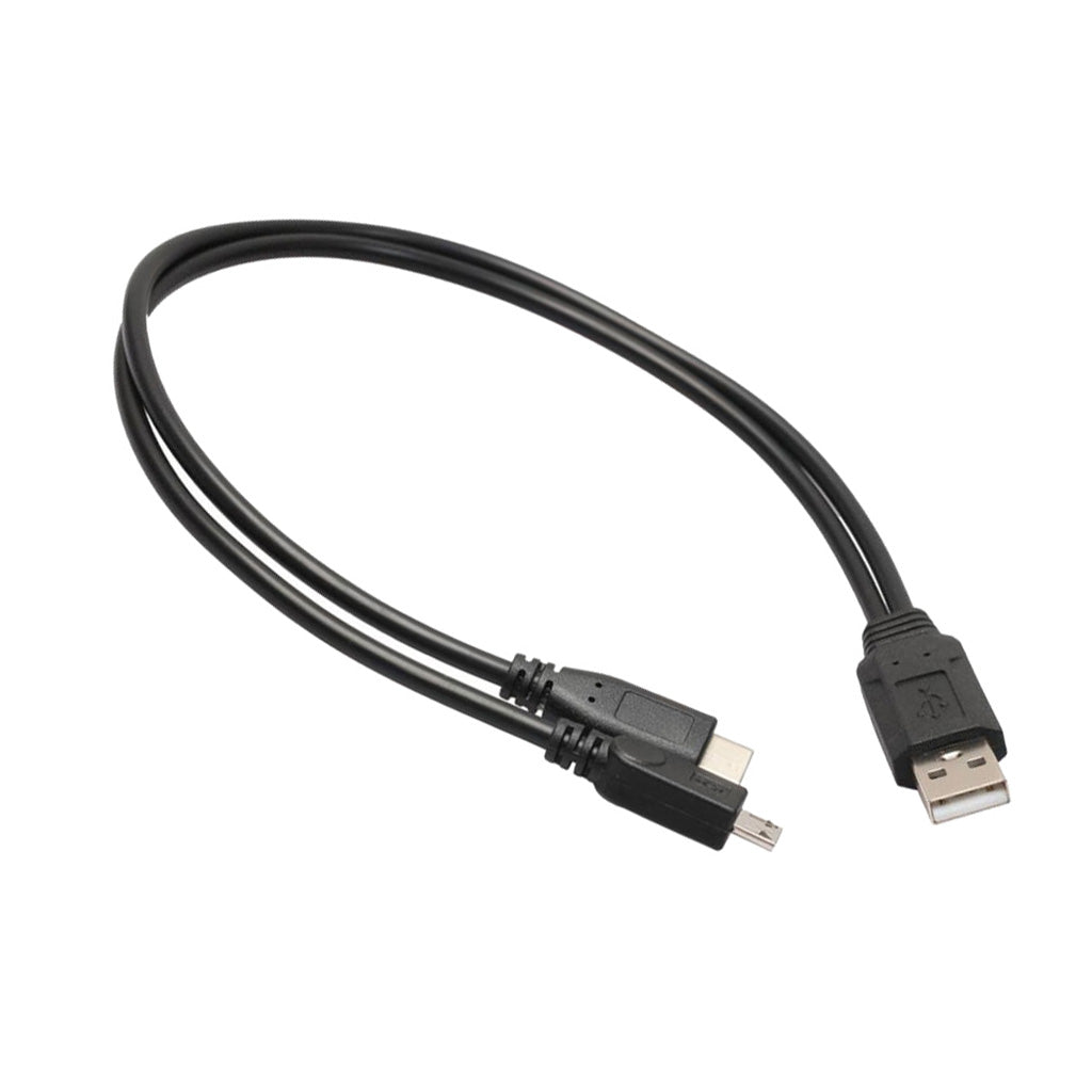 USB 2.0 Male to USB 3.1 Type C + Micro USB Type-B Male Data Charging Cable