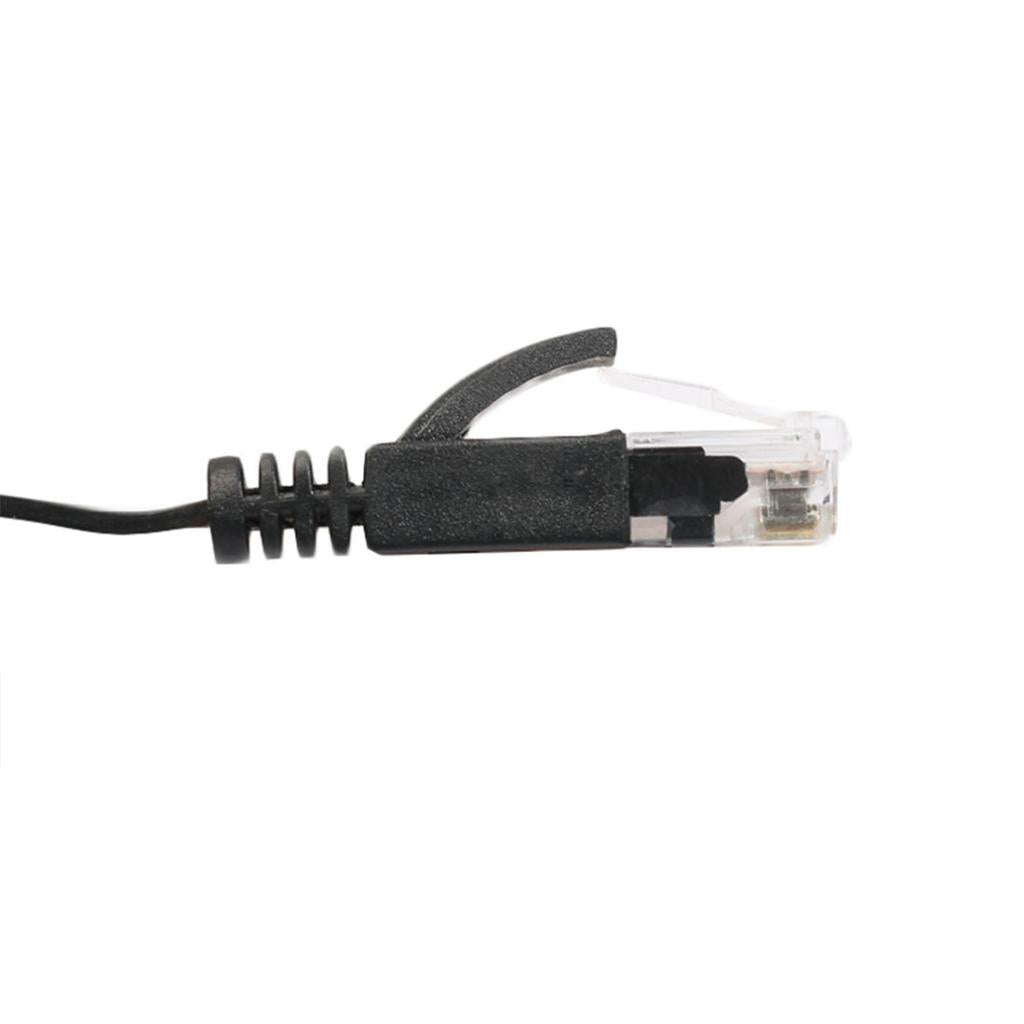 RJ45 CAT6 Ethernet Network LAN Cable Flat UTP Patch Router Black 10 Meters