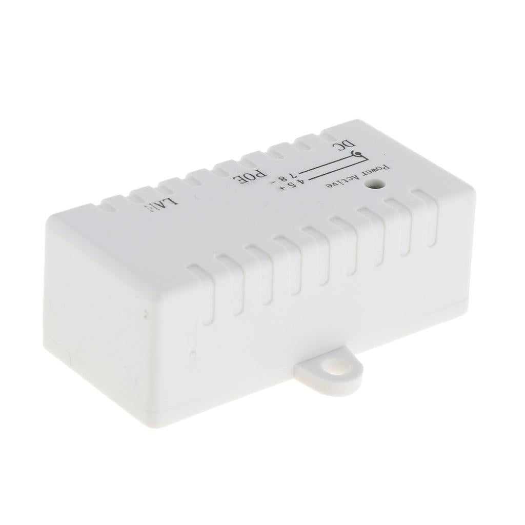 3xPOE Injector Splitter over Ethernet Adapter IP Camera LAN Network DC White
