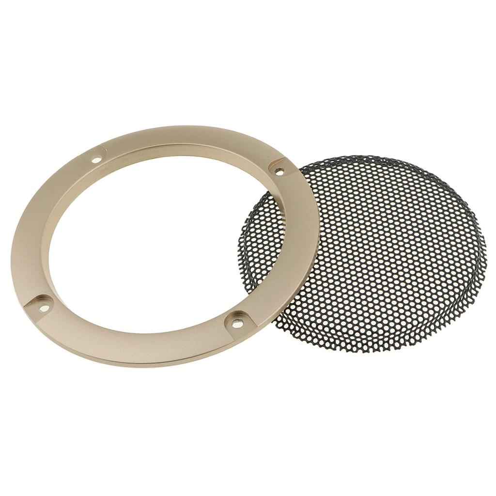 3 inch Audio Speaker Cover Decorative Circle Metal Mesh Grille gold
