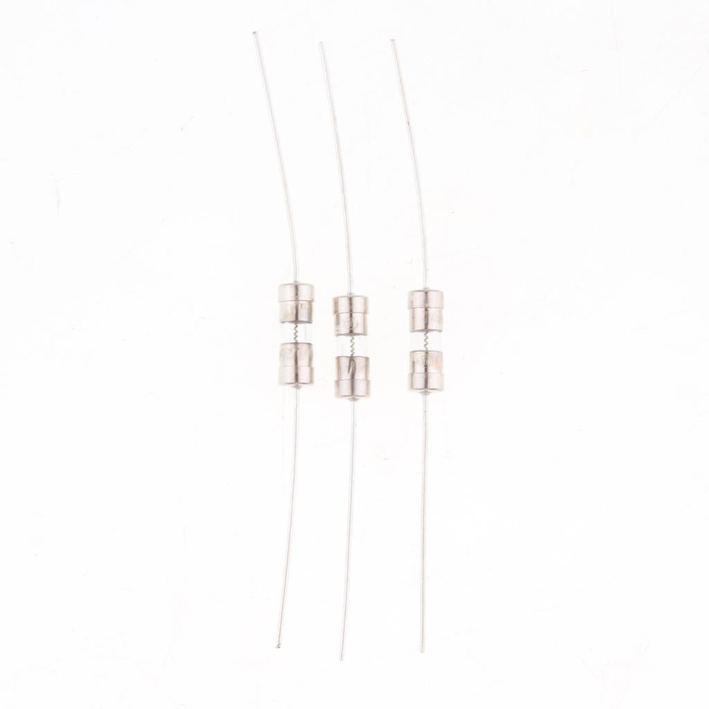 100Piece 4A 250V Slow-Blow Glass Cartridge Fuses 3x10mm Metal