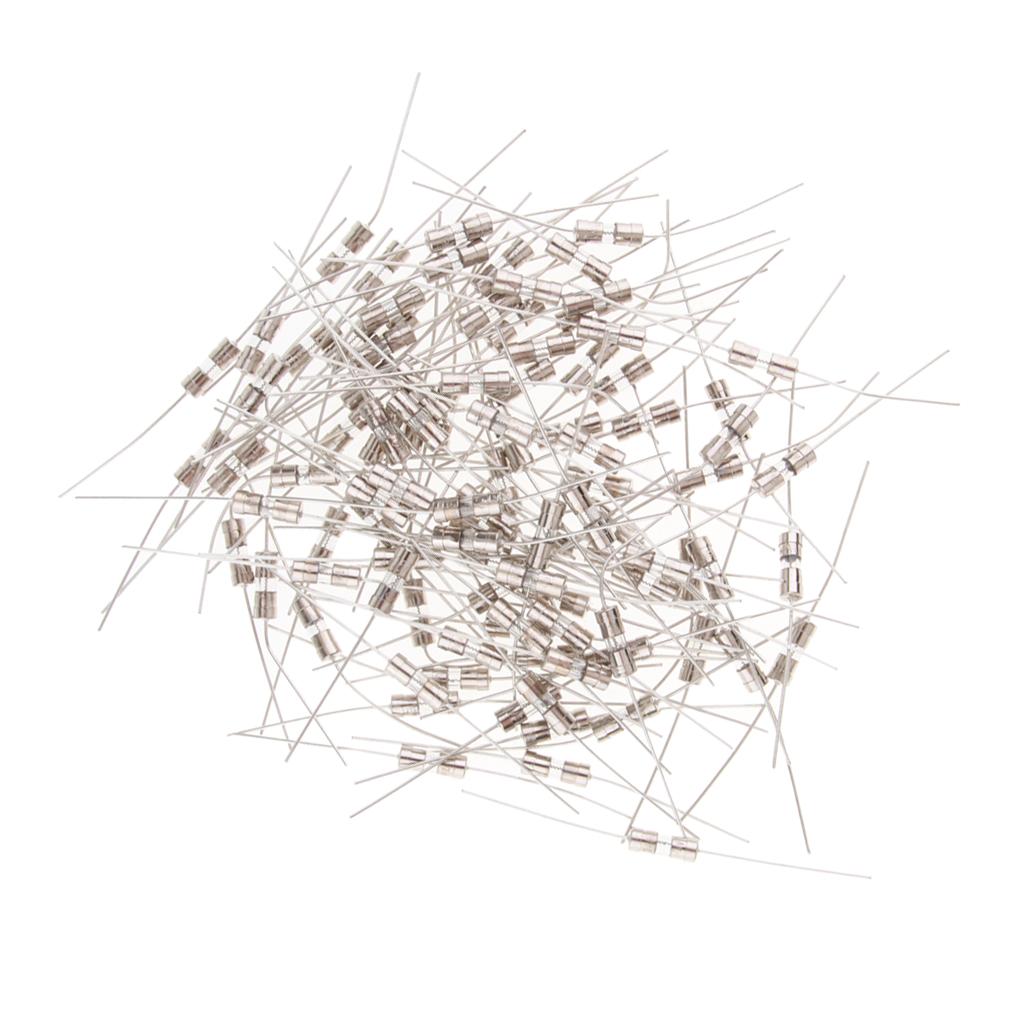 100Piece 4A 250V Slow-Blow Glass Cartridge Fuses 3x10mm Metal