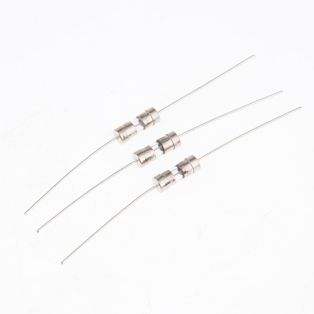 100Piece 4A 250V Slow-Blow Glass Cartridge Fuses 3x10mm Metal