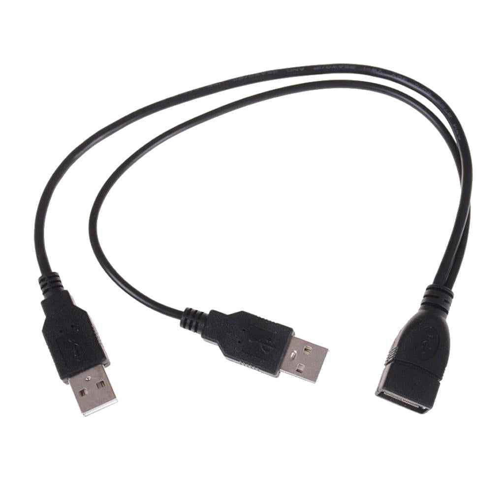 20cm USB2.0 Splitter Y 1 Female to 2 Male Data Charger Cable Extension Cord