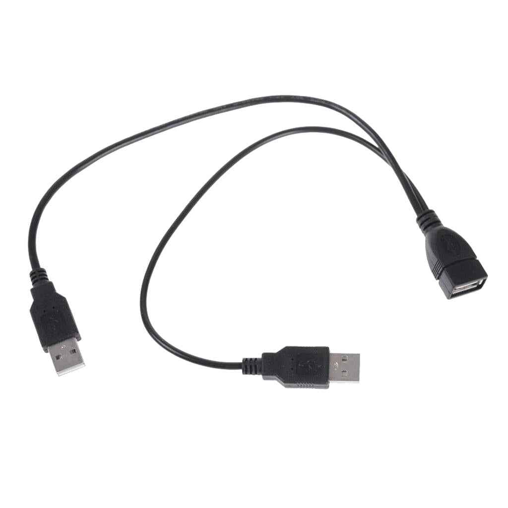 20cm USB2.0 Splitter Y 1 Female to 2 Male Data Charger Cable Extension Cord