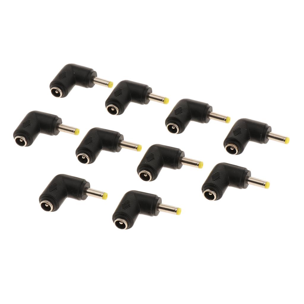 2x10 Pieces DC 5.5x2.1 Female to 4.0x1.7 Male Right Angle Power Connector