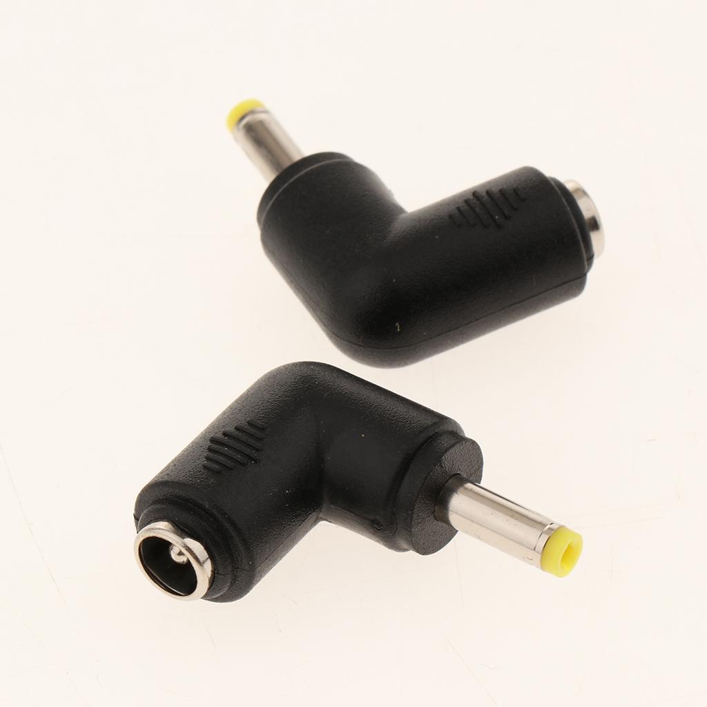 2x10 Pieces DC 5.5x2.1 Female to 4.0x1.7 Male Right Angle Power Connector