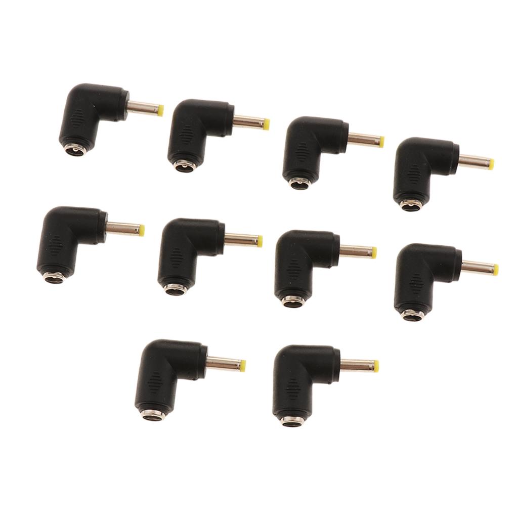 6x10 Pieces DC 5.5x2.1 Female to 4.0x1.7 Male Right Angle Power Connector