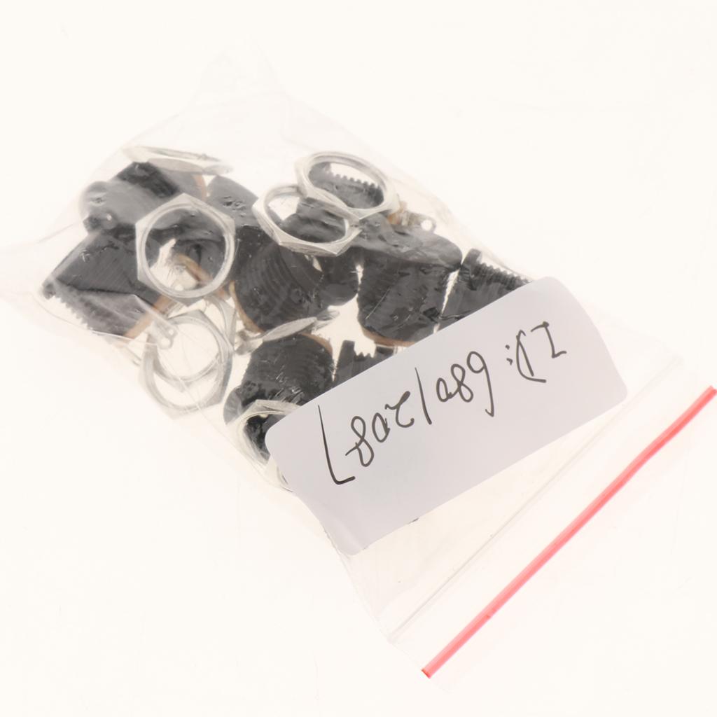 4x10Pieces DC 5.5x2.5mm Power Supply Jack Socket and Screw Nuts