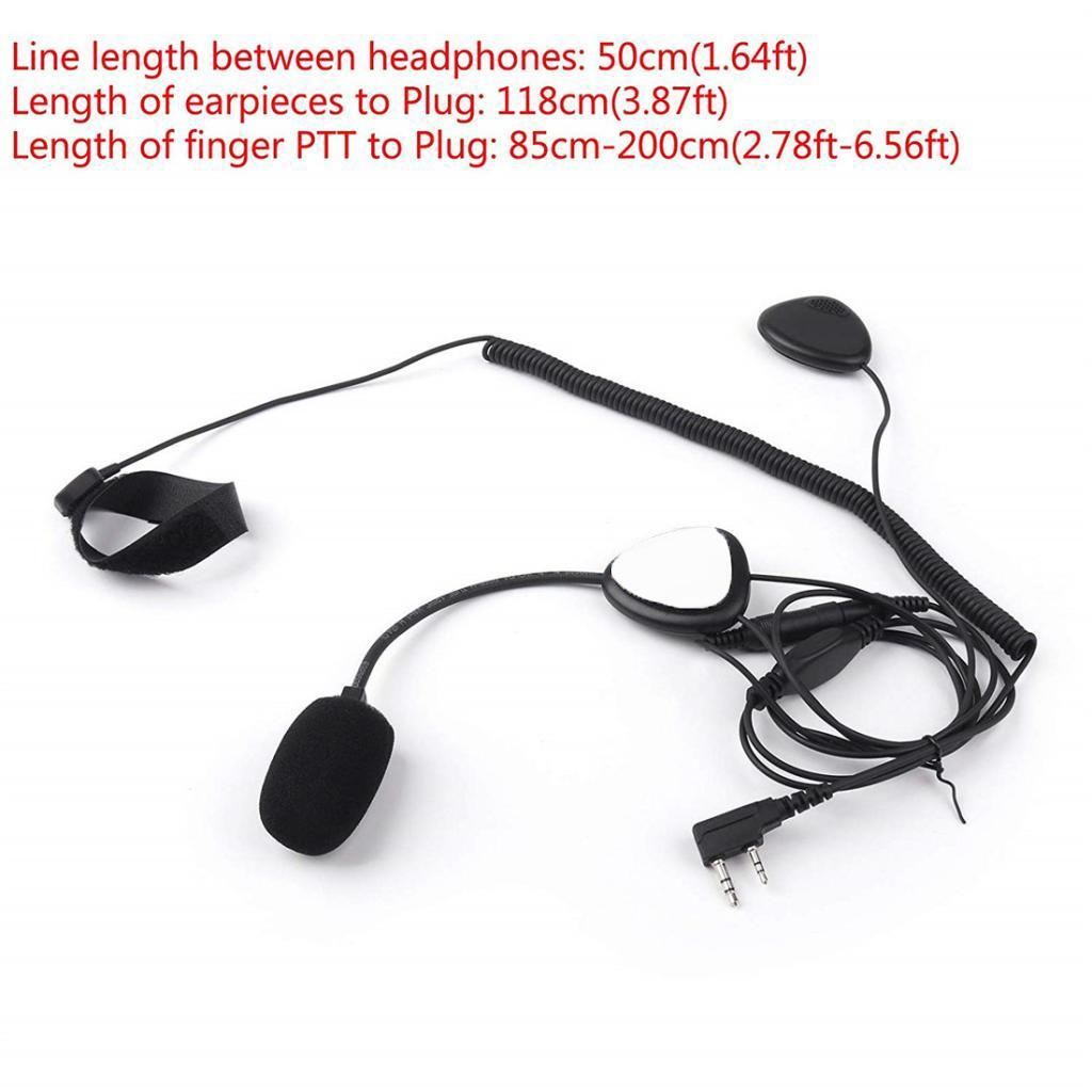 Finger PTT Motorcycle Helmet Headset with Mic for Baofeng