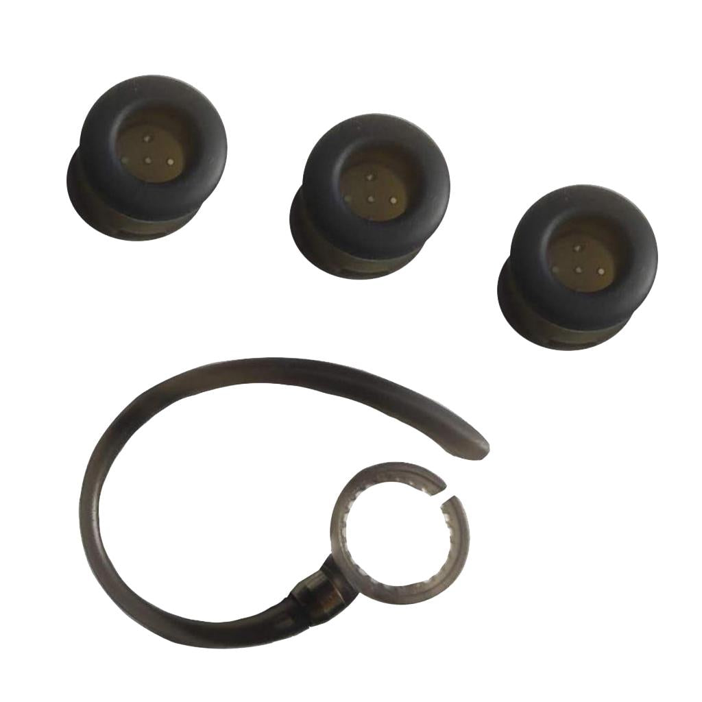 4x3Pieces Round Ear bud Gel Earbuds + Earhook For MOTOROLA ELITE FLIP HZ720