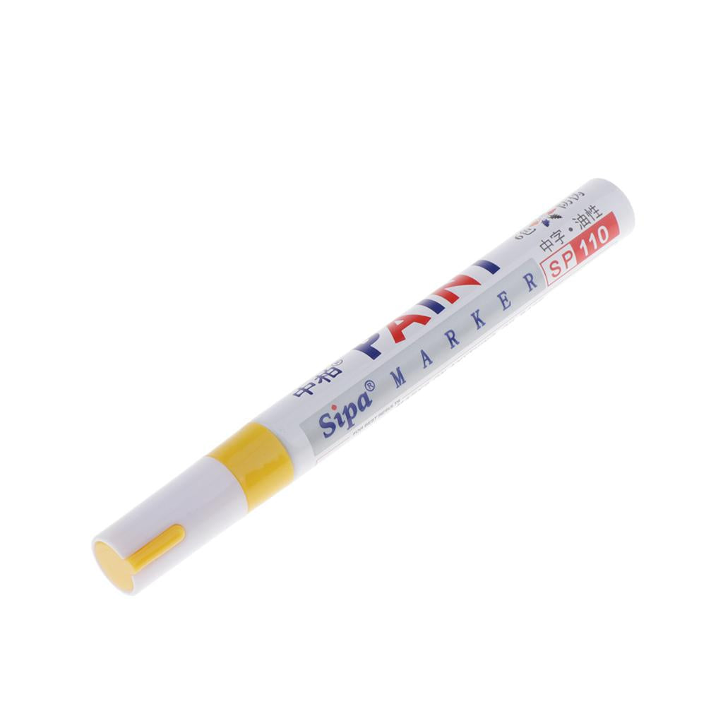 3xWaterproof Permanent Paint Marker Pen Tire Metal Marking Acrylic Pens Yellow