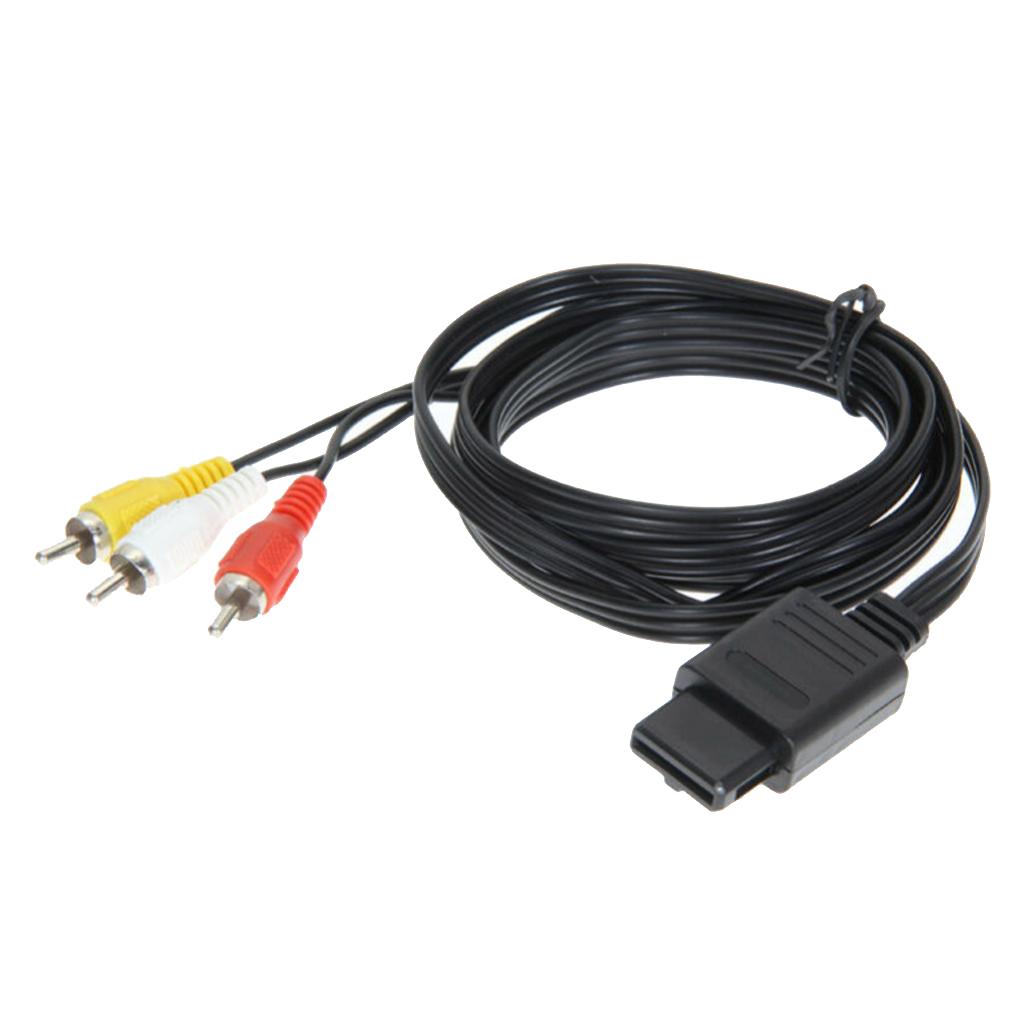 4xRCA to AV Audio/Video TV Composite Cable Cord for Nintendo GameCube N64 SNES