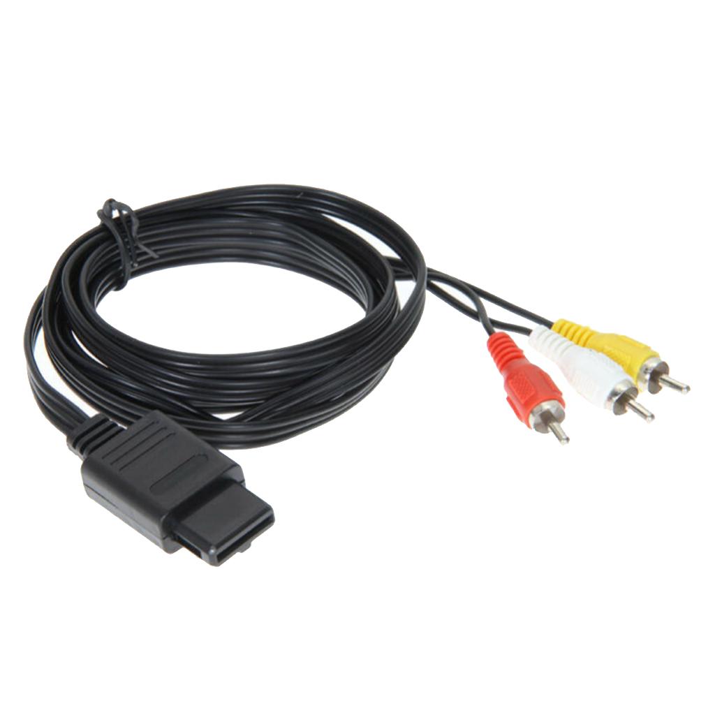 4xRCA to AV Audio/Video TV Composite Cable Cord for Nintendo GameCube N64 SNES
