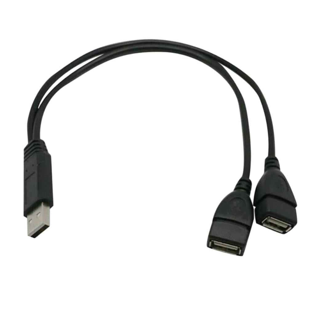 USB 2.0 Y Adapter Male To 2 Dual Female Jack Y Splitter Cord Cable Adapter