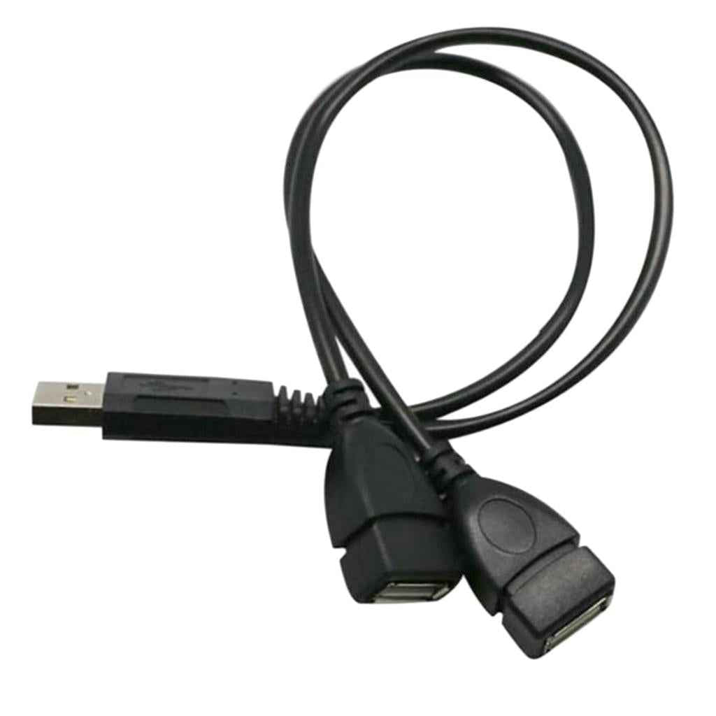 USB 2.0 Y Adapter Male To 2 Dual Female Jack Y Splitter Cord Cable Adapter