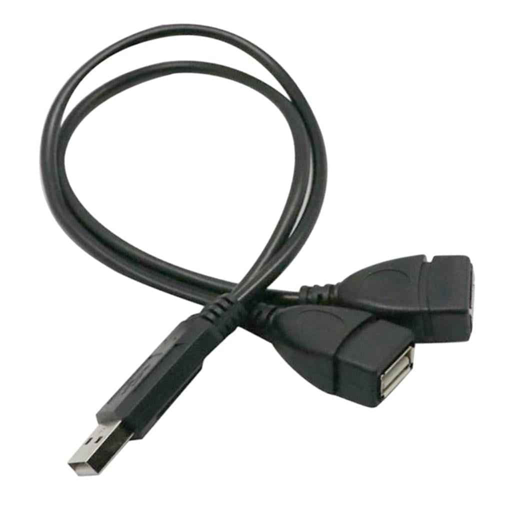 USB 2.0 Y Adapter Male To 2 Dual Female Jack Y Splitter Cord Cable Adapter