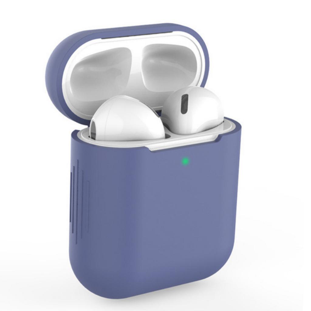 3xEarphones Protective Cover for Airpods Wireless Earphone Case Midnight blue